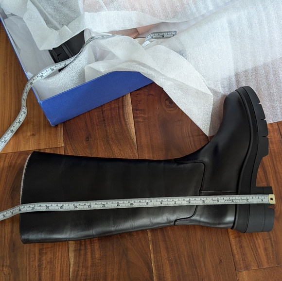 Stuart Weitzman Norah Smooth Calf Leather Boots 9 1/2 + Dust Bags New in Box❤️ - Picture 16 of 16
